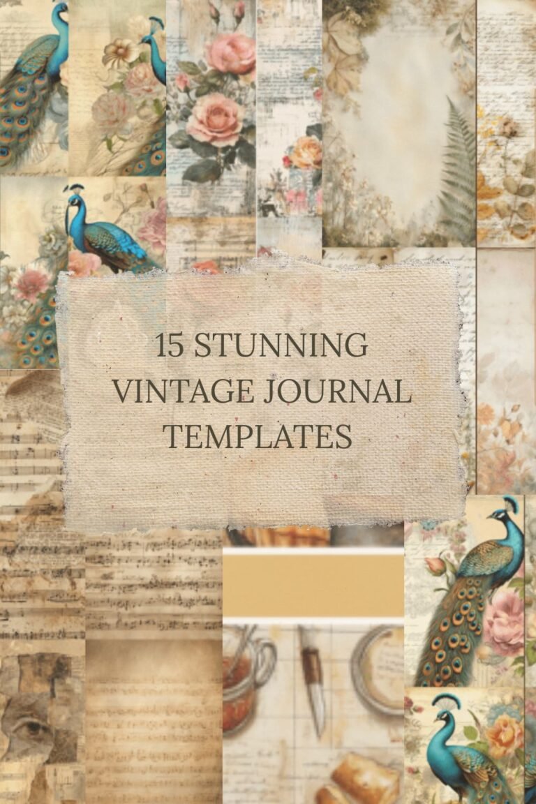 15 Stunning Vintage Journal Templates to Capture Your Memories
