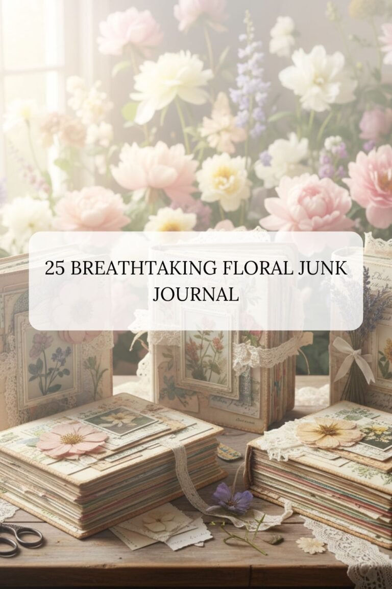 25 Breathtaking Floral Junk Journal Kits