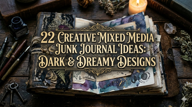 22 Creative Mixed Media Junk Journal Ideas: Dark & Dreamy Designs