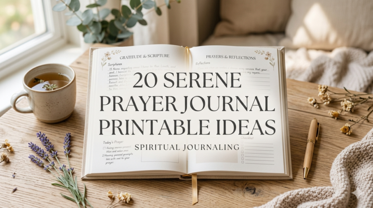 20 Serene Prayer Journal Printable Ideas: Spiritual Journaling