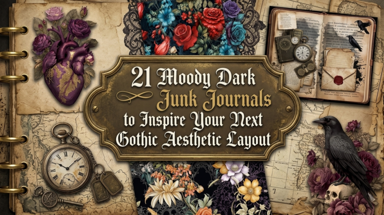 21 Moody Dark Junk Journals to Inspire Your Next Gothic Aesthetic Layout