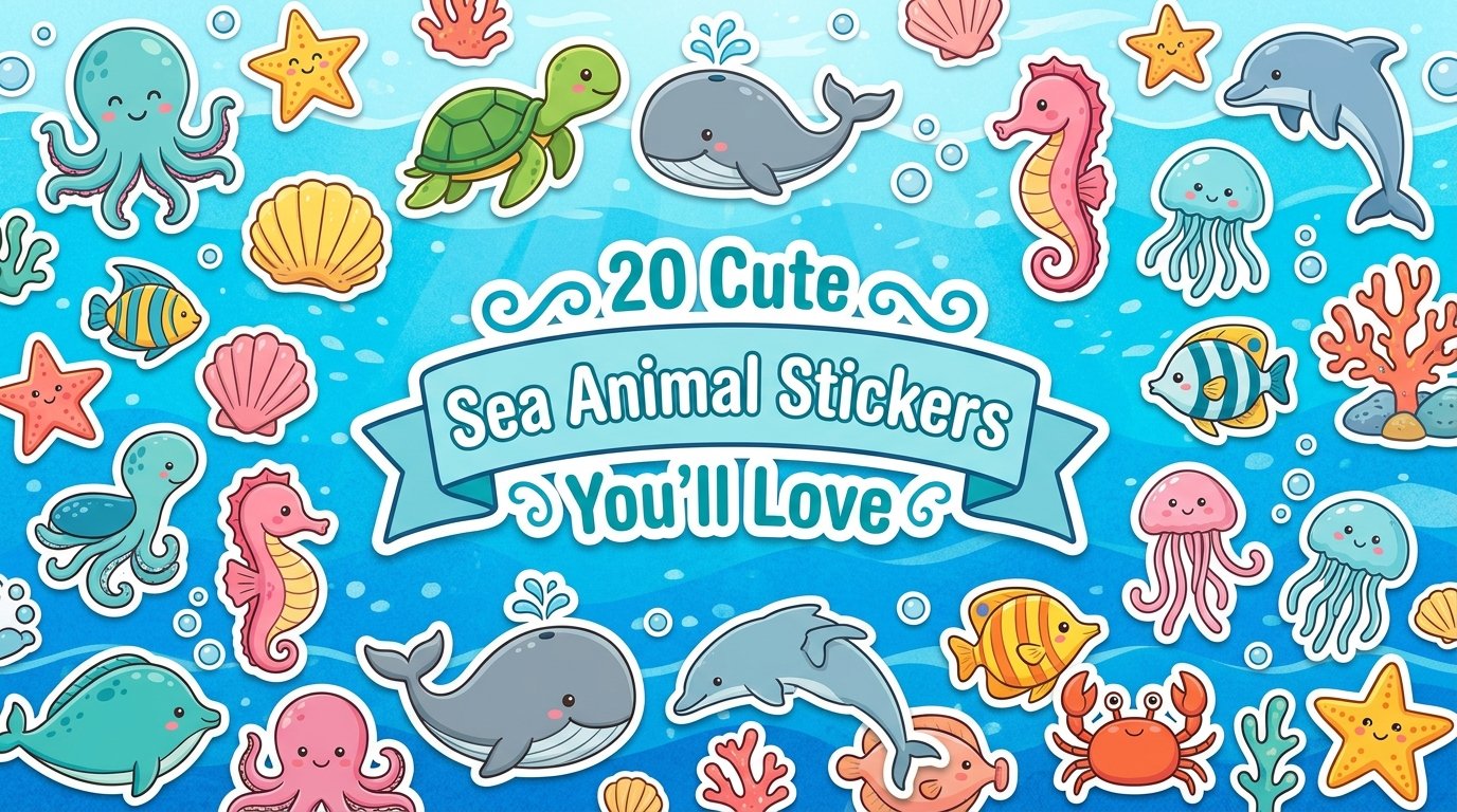 20 Cute Sea Animal Stickers