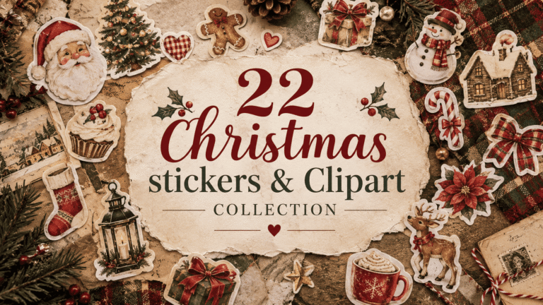 22 Christmas stickers & Clipart collection